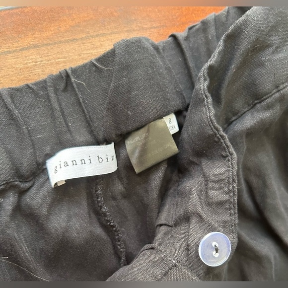 GIANNI BINI women's black pants with elastic at the back size 8 - Picture 5 of 9